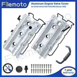 Aluminum Engine Valve Cover w/gasket for 03-08 Infiniti G35 FX35 M35 Nissan 350Z - Picture 1 of 7