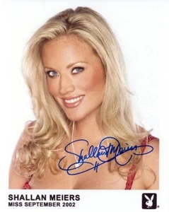 SHALLAN MEIERS SIGNED AUTOGRAPHED 8x10 PHOTO PLAYBOY PROMO PHOTO BECKETT BAS - Picture 1 of 2