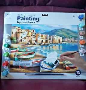 ROYAL & LANGNICKEL PAINTING BY NUMBERS ~PAL46 SPIAGGIA DELLA CITTA~8+ 13 pc. KIT - Picture 1 of 3