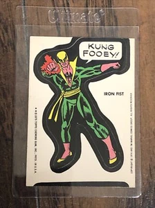 1974 1975 Marvel Comics Topps Double Asterisk Sticker Card ** Iron Fist Kung Fu - Picture 1 of 3