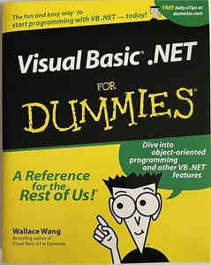 VisualBasic .NET For Dummies by Wallace Wang (Paperback, 2001) - LIKE NEW - Picture 1 of 2
