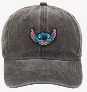 NWT! EXCLUSIVE Disney Lilo & Stitch Smiling Stitch Chenille Patch Cap Hat Adults - Picture 1 of 8