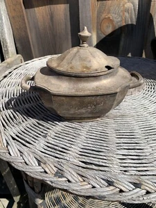 Vintage International Silver CO Silver Soldered 2pts  Sugar Bowl Lid Rare - Picture 1 of 8