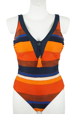 Opera Badeanzug Größe 38 D Cup Bademode Orange Blau Schwarz Mehrfarbig Sommer - Bild 1 von 4