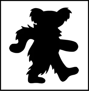 10"x10" Plastic Stencil - Dancing Bear Grateful Dead (SN186)***** - Picture 1 of 3