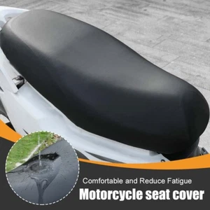 Universal Motorcycle Seat Cushion Cover Black Soft Leather Waterproof Dustproof - Bild 1 von 27