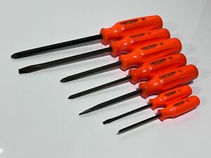 Craftsman USA 7pc PROFESSIONAL Screwdriver Set - High Visibility Orange  - RARE