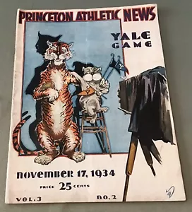 1934 Yale - Princeton Football Program, 11/17/34, Larry Kelley Heisman winner - Picture 1 of 3