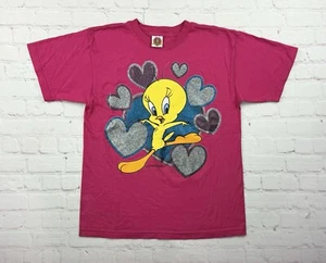 Vintage 90s Disney Tweety Bird Kids Youth Short Sleeve T-Shirt Size Small - Picture 1 of 11