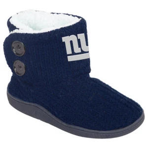 New York Giants NFL Women’s 2-Button Knit Slipper Boots, Size XL (11/12) NWT - Picture 1 of 6