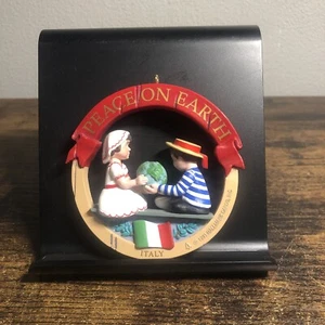 Hallmark #1 Peace on Earth Italy 1991 Keepsake Ornament Pace Al Mondo QX5129 - Picture 1 of 5
