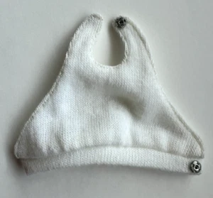 Vintage Barbie Mood For Music #940 White Halter Knit TOP 1962-63, MINT CRISP - Picture 1 of 4