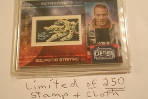 Scott Carpenter Astronaut 2010 Panini Century Relic Cloth Photo $$ Stamp 35/250 - Bild 1 von 4