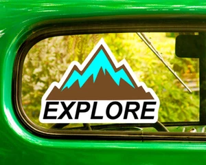 2 EXPLORE DECALs Sticker Nature Wilderness For Car Window Bumper Laptop RV - Picture 1 of 1