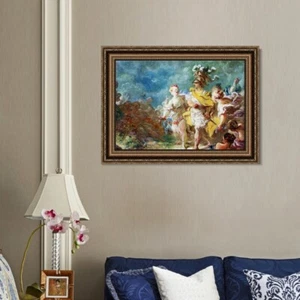 Arte en lienzo enmarcado impresión de giclee por Jean Honore Fragonard decoraciones de oficina en el hogar - Imagen 1 de 9