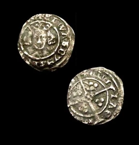 X055: Edward III Hammered Silver POST TREATY Hammered Silver Penny, Spink 1650 - Picture 1 of 1