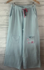 Nuevo con etiquetas Pantalones deportivos Hot Topic Sweet Society azul rosa pierna ancha estrellas gato j123 - Imagen 1 de 4
