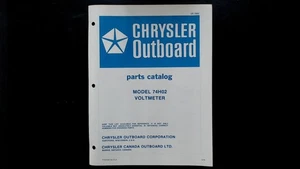 Chrysler Outboard Model 74H02 Voltmeter Parts Catalog OB2883 1978 - Picture 1 of 2