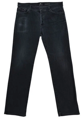 7 For All Mankind Luxe Performance Standard Slim Fit Black Wash Jeans Mens 36x32 - Image 1 of 4