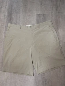 Cutter and Buck CB Dry Tec Luxe Shorts Mens 40 Tan Beige Performance Golf - Picture 1 of 6