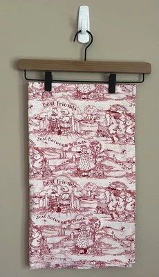 Mary Engelbreit Just Between Friends Fabric Red White Yard Quilting Treasures - Image 1 of 3