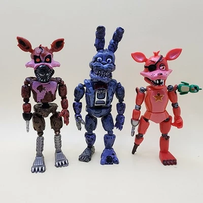 FIVE NIGHTS AT FREDDY FNAF (Funko 2016) Lote de 3 ROCKSTAR FOXY NIGHTMARE BONNIE Foto 1 de 4