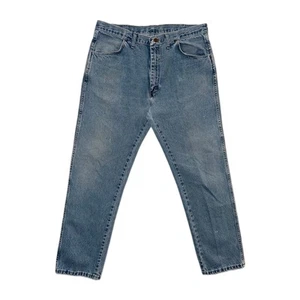 Vintage Rustler Men Size 38x32 Jeans Blue Denim Medium Wash USA Made workwear - Picture 1 of 14