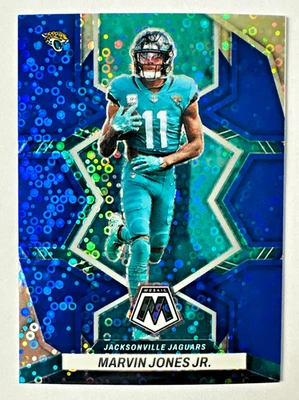 2022 Panini Mosaic Marvin Jones Jr. BLUE Disco Prizm Card SP #/75 Jaguars! - Image 1 of 3