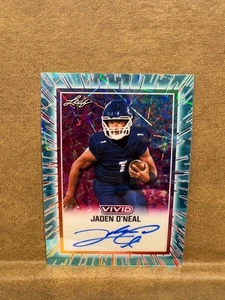 2025 Leaf Vivid Teal Base Autograph Jaden O'Neal /10 - Picture 1 of 2