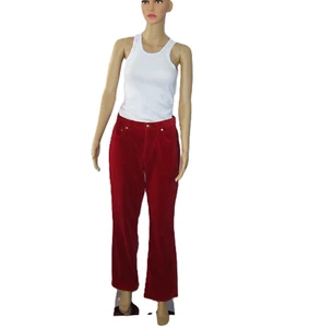 Lauren Jeans Co Ralph Lauren Damen rot klassisch gerade Cordhose Größe 8 - Bild 1 von 10