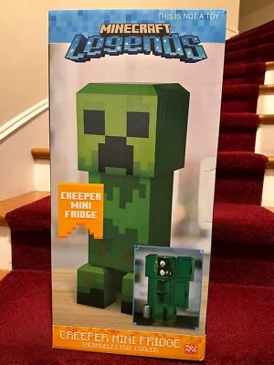 New Minecraft Green Charged Creeper Mini Fridge - Image 1 of 4
