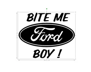 2x bite me ford  vinyl car sticker, decal, window laptop ORACAL 651 - Picture 1 of 4