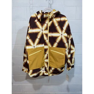 Free People Singin' In The Rain Giacca Imballabile Stampata L Golden Shibori Combo - Foto 1 di 13