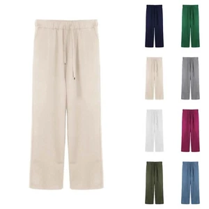 Womens Sport Pants Soild Color Casual Trousers Loose Elastic waist Summer Pants - Picture 1 of 34