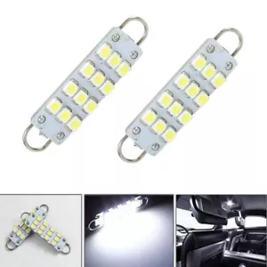 4Pcs 561 562 567 564 12 SMD 44mm Rigid Loop White LED Car Light Lamps Bulb-Kits - Picture 1 of 11