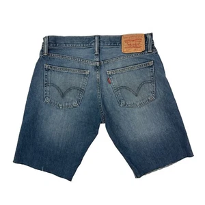 Vintage Levi's Denim Shorts Blue Mens 30W 10L Slim Fit Zip Fly Jean Jorts - Picture 1 of 10