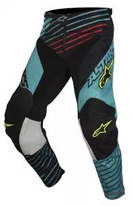 Alpinestars Racer Braap Pantaloni Teal Nero Giallo Fluo 2017 - Foto 1 di 1