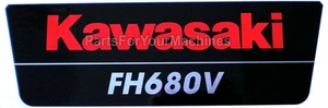 (1) OEM BRAND STICKER, NEW DESIGN NO HP, KAWASAKI FH680V ENGINES, 12C38 - Picture 1 of 1