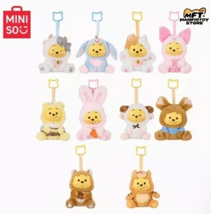 Authentic Miniso Winnie The Pooh Plush Vinyl Blind Box Confirmed Figure Toys Hot - Picture 1 of 13