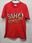 Vintage 90s Christmas Shirt Bah Humbug M Holiday Graphic Ugly Funny Santa Read