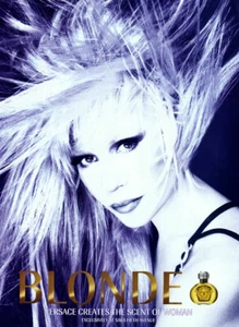 Versace Blonde Donatella Parfum 1995 1 Seite MAGAZINANZEIGE - Bild 1 von 1