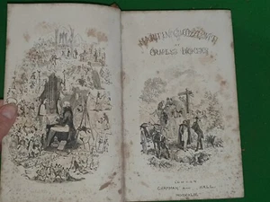 1844 MARTIN CHUZZLEWIT BY CHARLES DICKENS 1st ed - 37 PLATES BY PHIZ PECKSNIFF * - Picture 1 of 16