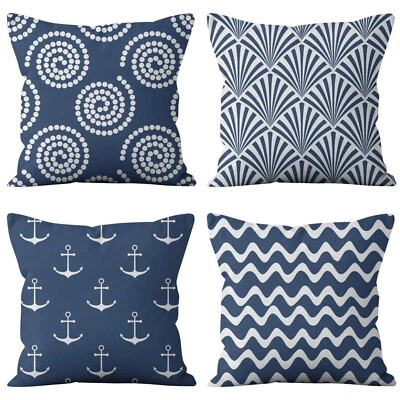 Pillow Cases Linen Throw Pillow Covers 18x18 Inch Set of 4 Home Decorations gift - Image 1 of 4