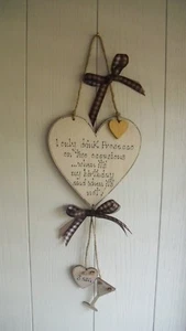 Prosecco Geburtstag Geschenk Holz Herz Plakette personalisiert Freund schön  - Bild 1 von 1