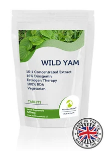 Wild Yam 500mg Tabletas Vegetarianas Diosgenina Estrógeno Paquete de 30 - Imagen 1 de 3