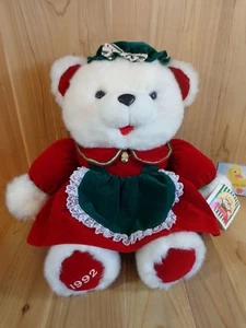 Weihnachtsbär Familie Plüschtier Mama 21 Zoll K-Mart 1992 weiß Stofftier - Bild 1 von 10