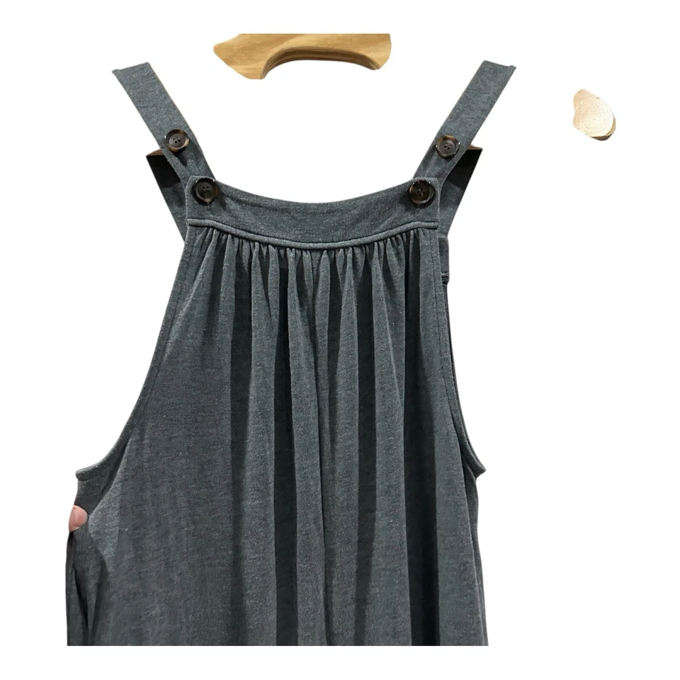 SIMPLE Mono Suzanne Betro Mujer’s S Suelto Pierna Ancha Gris Baberos Informal Grunge Foto 1 de 4