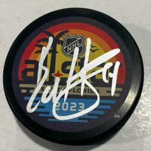 BO HORVAT SIGNED NEW YORK ISLANDERS 2023 NHL ALL STAR HOCKEY PUCK W/ CASE COA - Picture 1 of 1