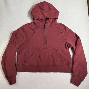 Lululemon Scuba Oversized Cropped Hoodie Damen M/L Rot Half-Zip - Bild 1 von 10