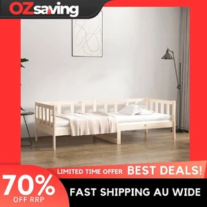 wooden day bed sofa bed solid pine versatile storage 90x190 cm natural 4644 - Picture 1 of 11